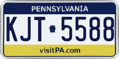PA license plate KJT5588