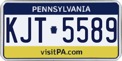 PA license plate KJT5589