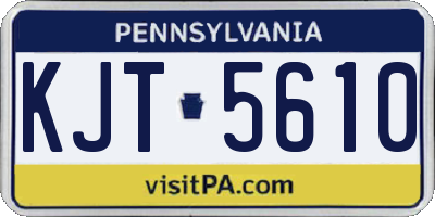 PA license plate KJT5610