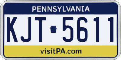 PA license plate KJT5611