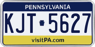 PA license plate KJT5627