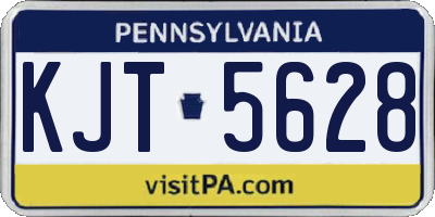PA license plate KJT5628