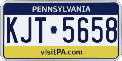 PA license plate KJT5658
