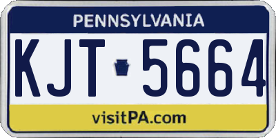 PA license plate KJT5664