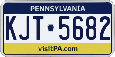 PA license plate KJT5682