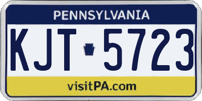 PA license plate KJT5723