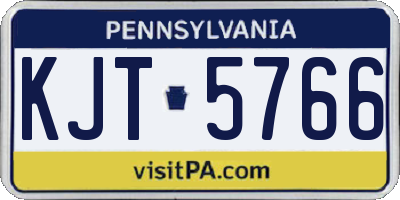 PA license plate KJT5766