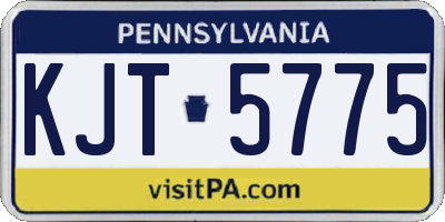 PA license plate KJT5775