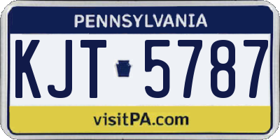 PA license plate KJT5787