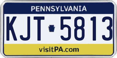 PA license plate KJT5813