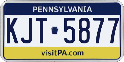 PA license plate KJT5877