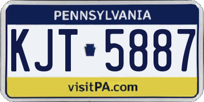 PA license plate KJT5887