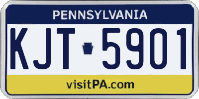 PA license plate KJT5901