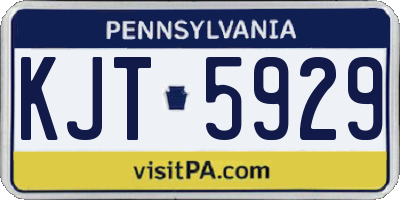 PA license plate KJT5929