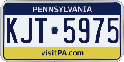 PA license plate KJT5975