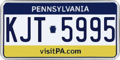 PA license plate KJT5995