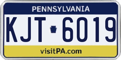 PA license plate KJT6019