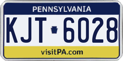 PA license plate KJT6028