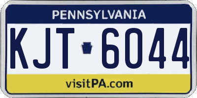 PA license plate KJT6044