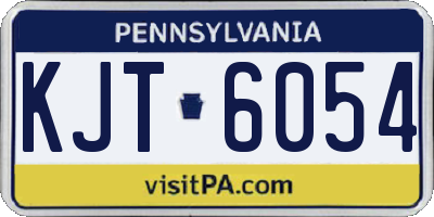 PA license plate KJT6054