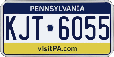 PA license plate KJT6055