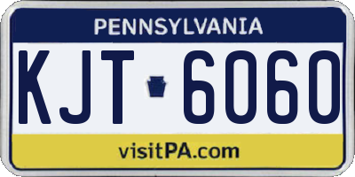 PA license plate KJT6060
