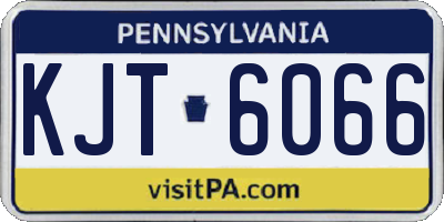 PA license plate KJT6066