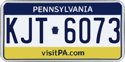 PA license plate KJT6073