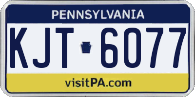 PA license plate KJT6077