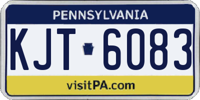 PA license plate KJT6083