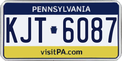 PA license plate KJT6087