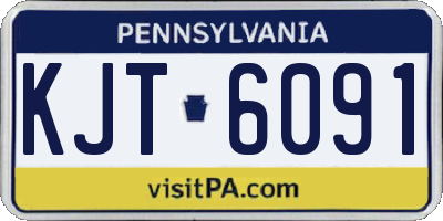 PA license plate KJT6091