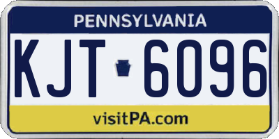 PA license plate KJT6096