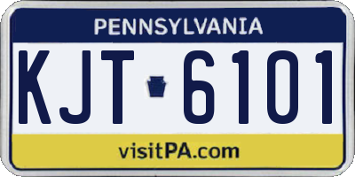 PA license plate KJT6101
