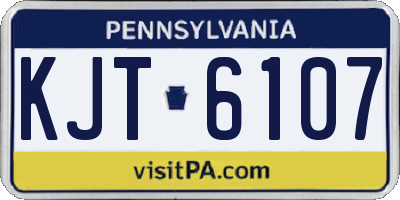 PA license plate KJT6107