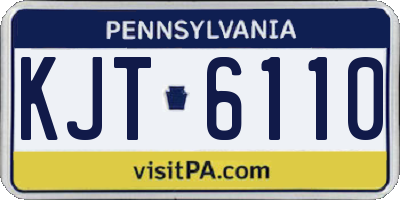 PA license plate KJT6110