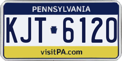 PA license plate KJT6120