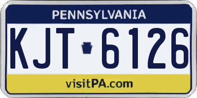 PA license plate KJT6126