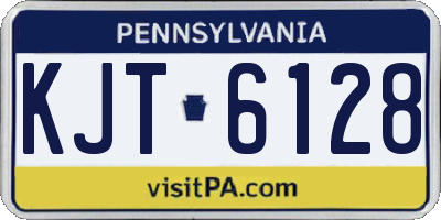 PA license plate KJT6128