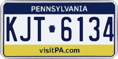 PA license plate KJT6134