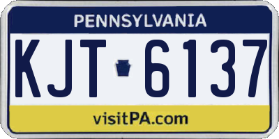 PA license plate KJT6137