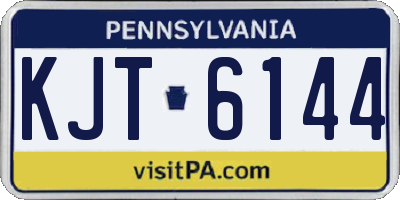 PA license plate KJT6144