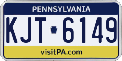 PA license plate KJT6149