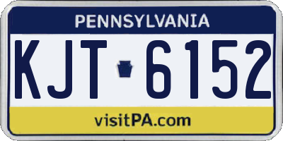 PA license plate KJT6152