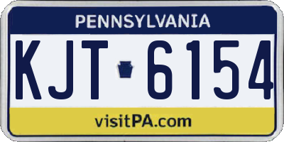PA license plate KJT6154