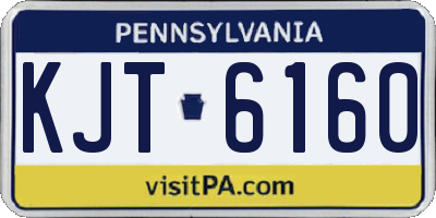 PA license plate KJT6160