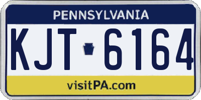 PA license plate KJT6164
