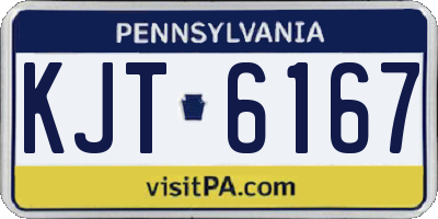 PA license plate KJT6167