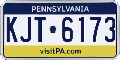 PA license plate KJT6173
