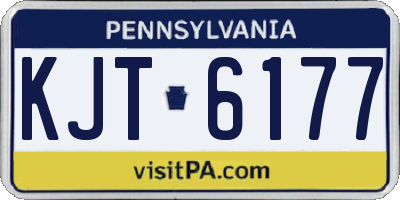PA license plate KJT6177